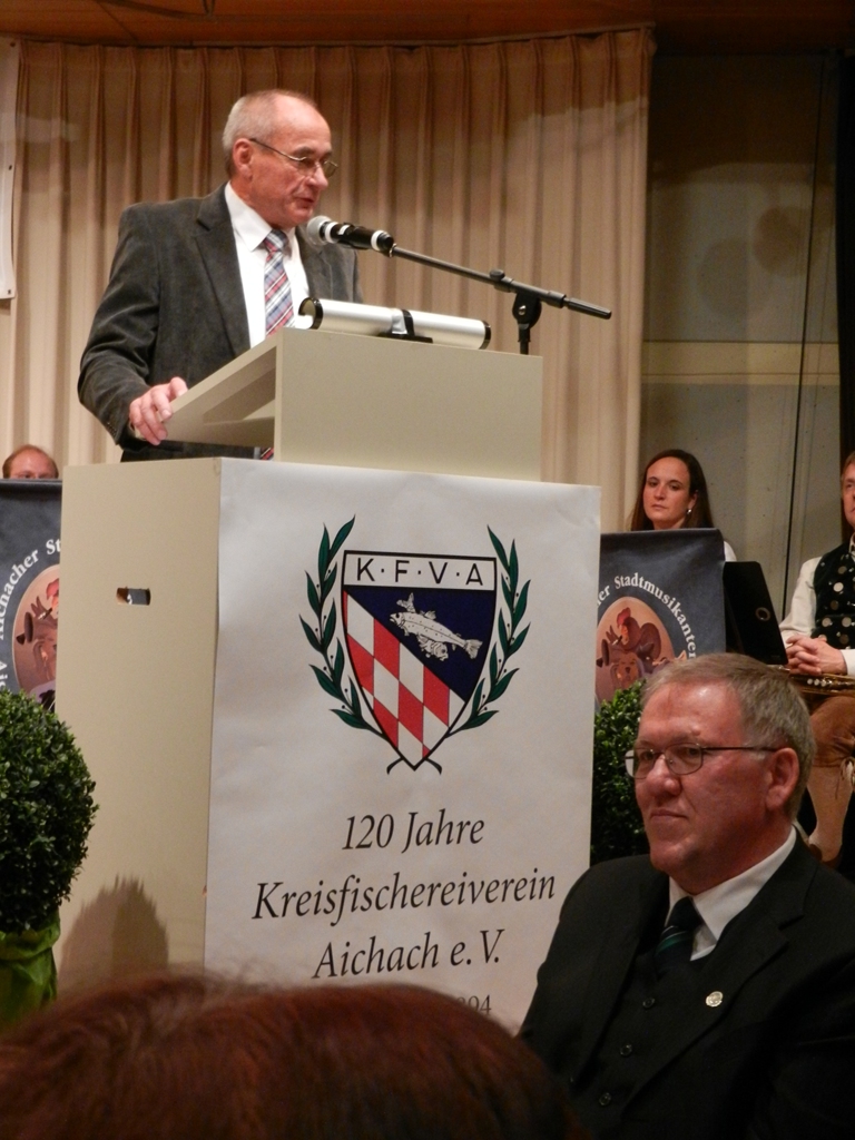 Grußwort des Präsidenten des Fischereiverbands Oberbayern Franz Geiger.